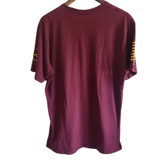 Grunt Style T Shirt Mens XL Graphic Made In The USA  Burgundy Gold - Picture 2 of 5